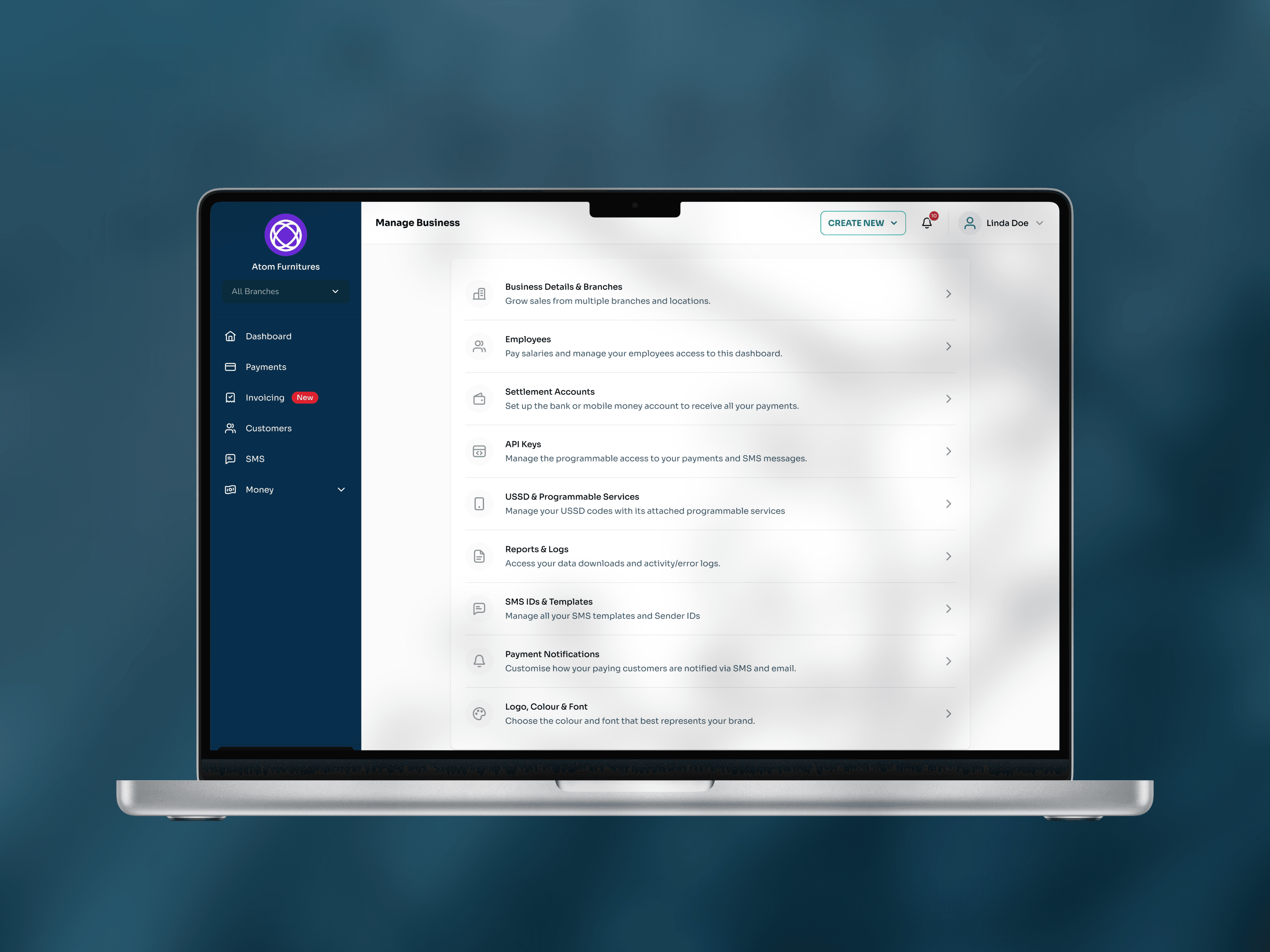 Merchant Dashboard - Payment Management Portal